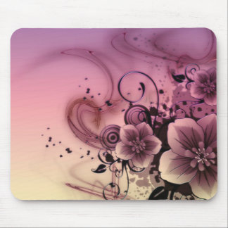 Rosa flickaktigtblomma Mousepad Musmatta