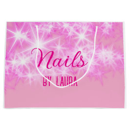 Rosa flickig pastell glitter naglar lägg till namn