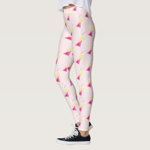 Rosa flickiga cocktailleggings leggings