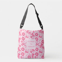 Rosa flickigt Scrunchies-mönster Sött hår tillbehö Axelväska