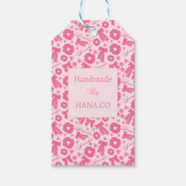 Rosa flickigt Scrunchies-mönster Sött hår tillbehö Presentetikett