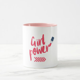 Rosa flickkraft-mugg mugg