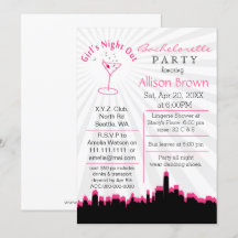 rosa flickor natten ut i staden Bachelorette Party