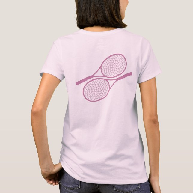 rosa Flicktennis-spelare Tee (Baksida)
