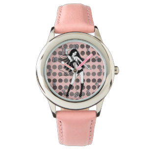 rosa flickvän dansare armbandsur