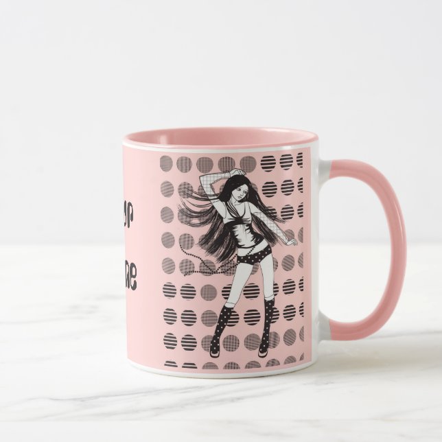 rosa flickvän dansare mugg (Höger)