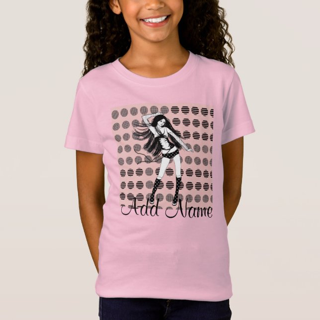 rosa flickvän dansare  t shirt (Framsida)