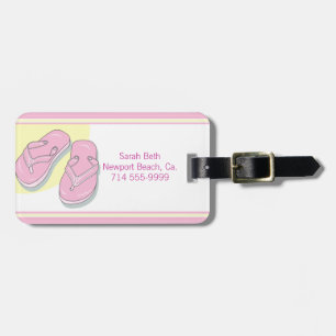 Rosa flinflip flops bagagebricka