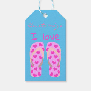 Rosa flinflip flops Thunder_Cove Presentetikett