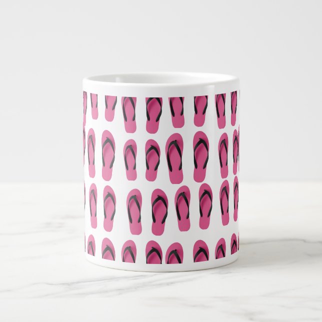 Rosa flip-flops jumbo mugg (Framsidan)