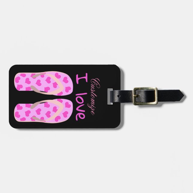 Rosa Flip-Flops Thunder_Cove Bagagebricka (Horisontell Framsida)