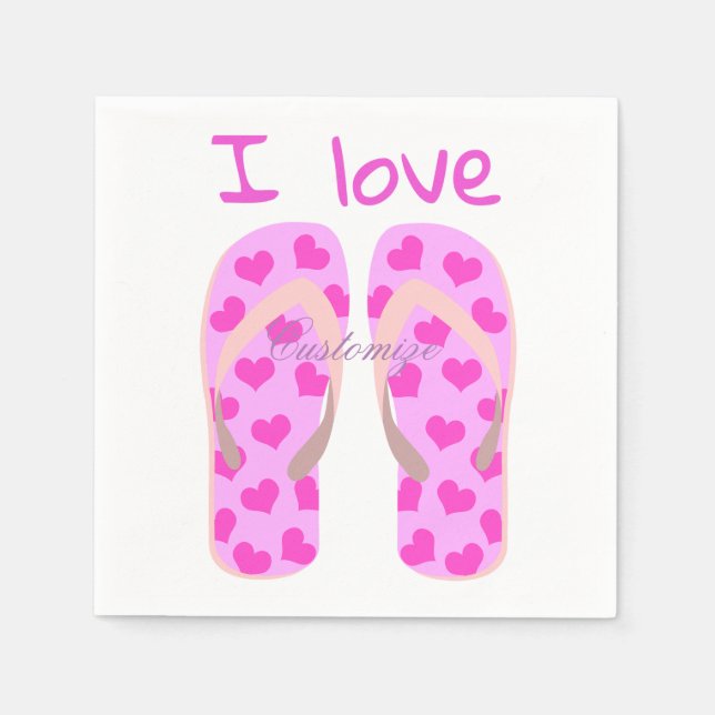 Rosa Flip-Flops Thunder_Cove Pappersservett (Framsidan)