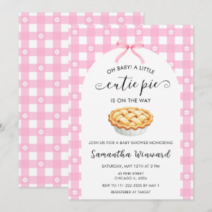 Rosa Flirt Sötnos Baby Shower Inbjudningar