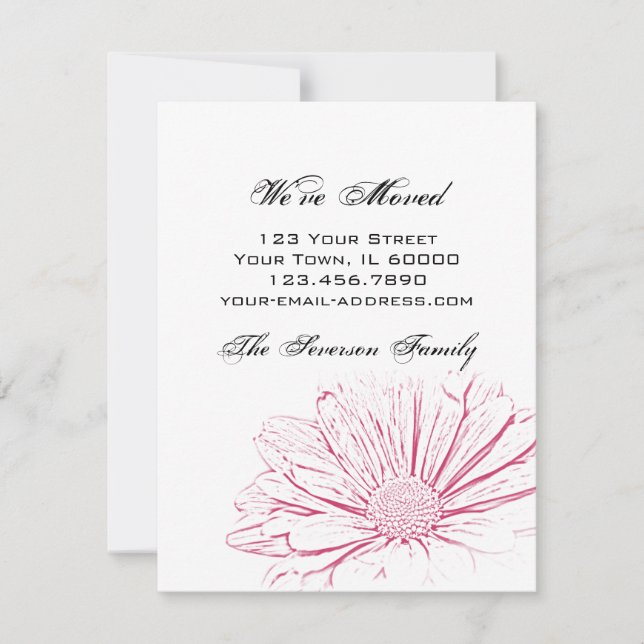 Rosa FLOEFT Förändring av Adress meddelande (Framsida)