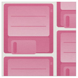 Rosa Floppy Disk Mönster Fabric Tyg