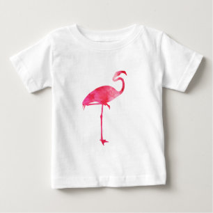 Rosa Florida för FlamingovattenfärgSilhouette T-shirt