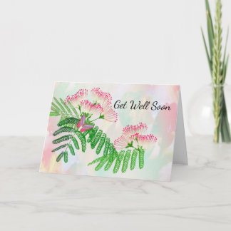 Rosa Flower and Butterfly Get well Card Kort