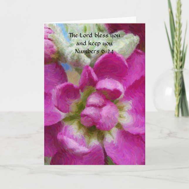Rosa Flower Art Faith Birthday Card Kort (Framsida)