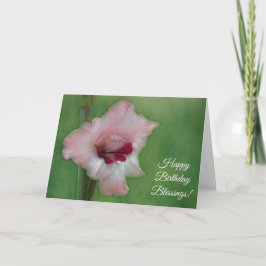 Rosa Flower Art Faith Blessings Birthday Card Kort