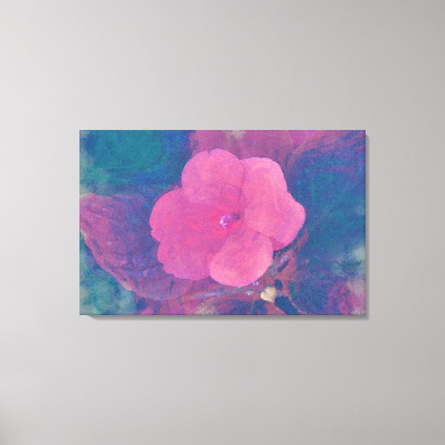 Rosa Flower Art Garden Canvas Art Skriv ut (Framsida)