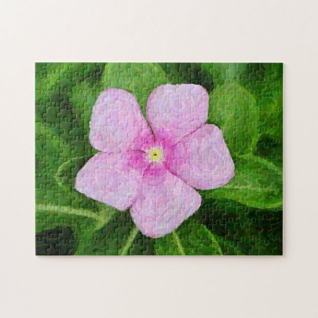 Rosa Flower Art Garden Puzzle Pussel (Horisontell)