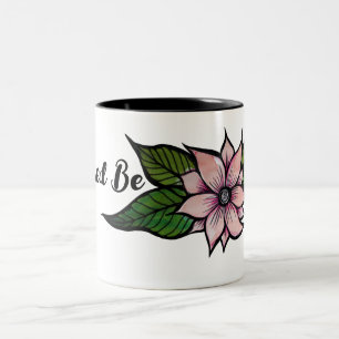 Rosa Flower Art Gardeners Blommigt Garden Två-Tonad Mugg