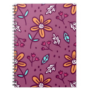 Rosa Flower Art Mönster Aesthetic Flower PNG Tradi Anteckningsbok