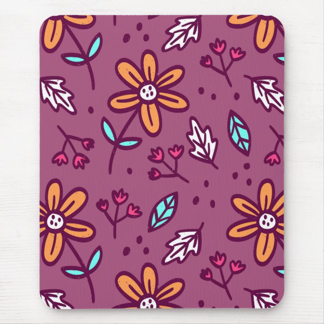 Rosa Flower Art Mönster Aesthetic Flower PNG Tradi Musmatta (Framsidan)
