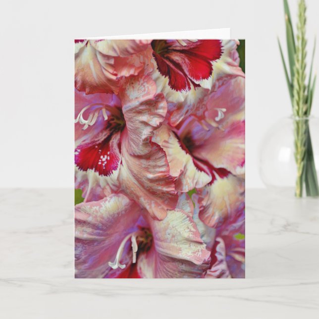 Rosa Flower Art Note Card Kort (Framsida)