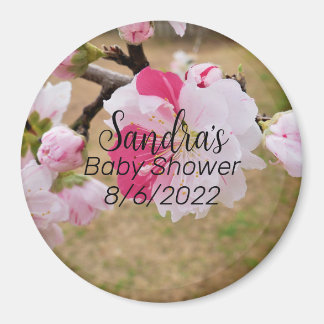 Rosa Flower Baby Shower Magnet