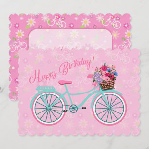 Rosa Flower Basket på Bicycle Birthday