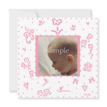 Rosa Flower Birth Notification