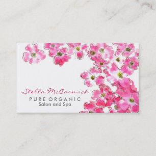 Rosa Flower Blommars Spa Beauty Salon Visitkort