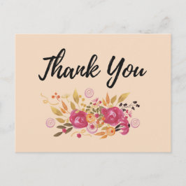 Rosa Flower Bouquet på Peach Party tack Vykort
