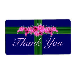 Rosa Flower Bouquet Tack Stickers - etiketter Fraktsedel