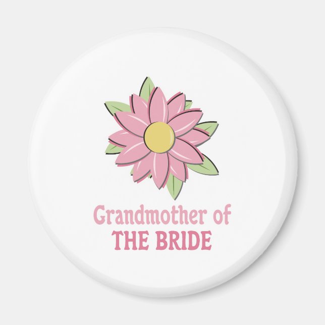 Rosa Flower Bride Grandmor Magnet (Framsidan)