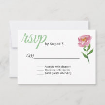 Rosa Flower Bröllop OSA Card