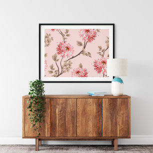 Rosa Flower Canvas Wall Art Flower Kanvastryck