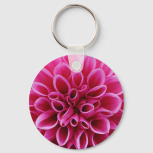 Rosa Flower Close-up Keychain Nyckelring