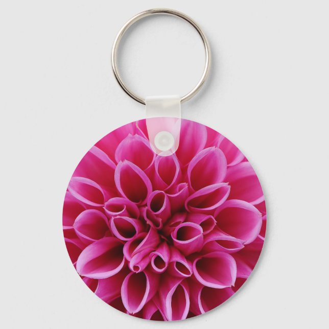Rosa Flower Close-up Keychain Nyckelring (Framsida)