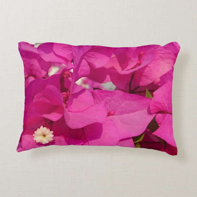 Rosa Flower Dekorativ kudde (Baksidan)