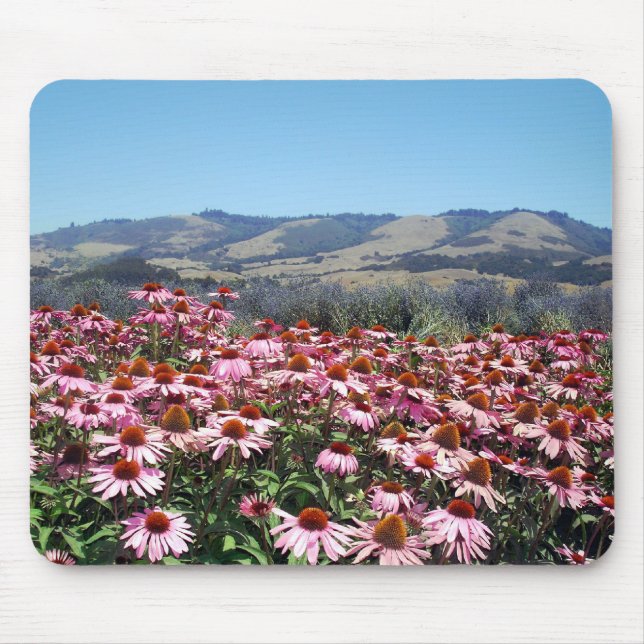 Rosa Flower Fält Mousepad Musmatta (Framsidan)