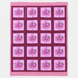 Rosa Flower Fleece Blanket