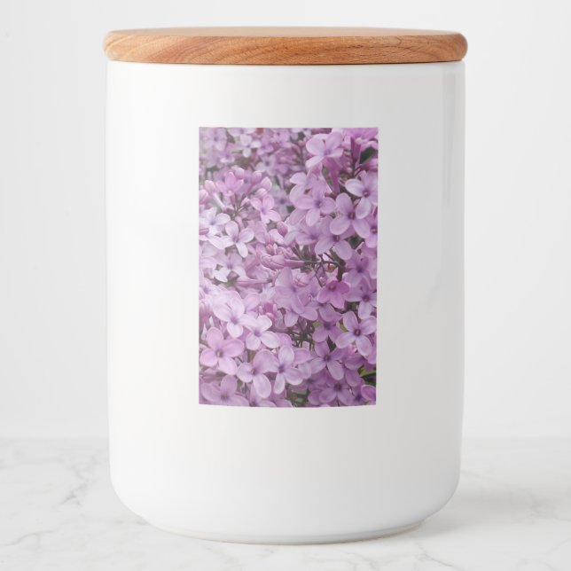 Rosa Flower Food Container Label Mat Etikett (Framsida)
