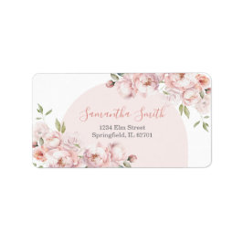 Rosa Flower Girl Baby Shower Baby i Bloom Adress Adressetikett