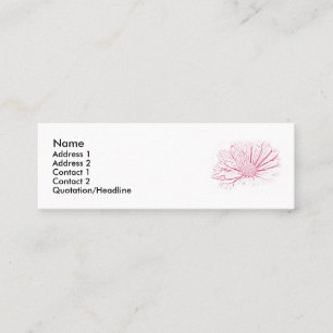 Rosa Flower Graphic Mini Visitkort