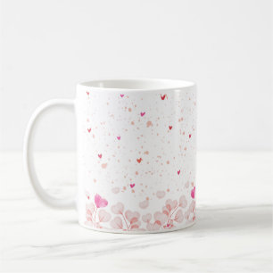 Rosa Flower Heart Coffe Mugg