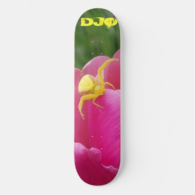 Rosa Flower initialer för  av ljusskygga Gulter Skateboard Bräda 21,5 Cm (Framsida)