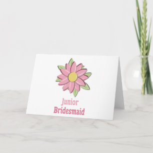 Rosa Flower Junior Bridesmaid Kort