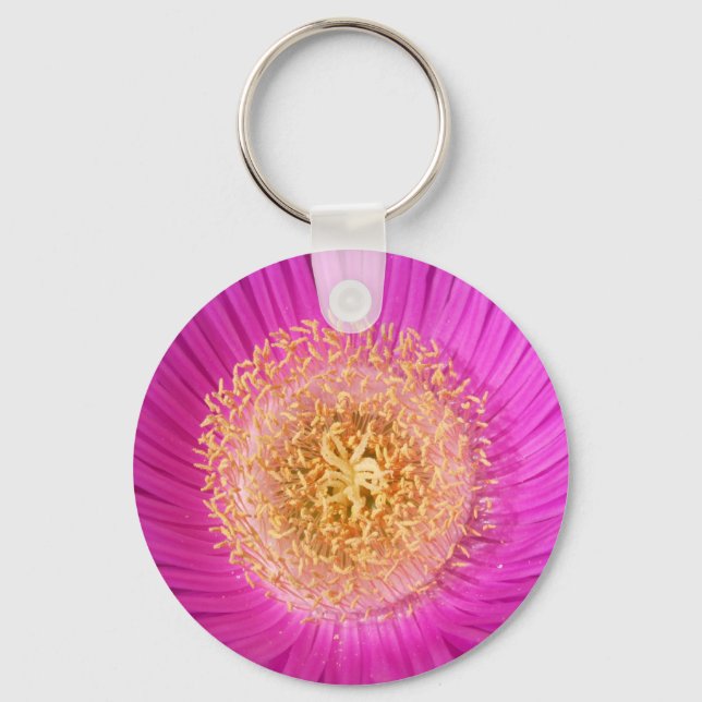 Rosa Flower Keychain Nyckelring (Framsida)